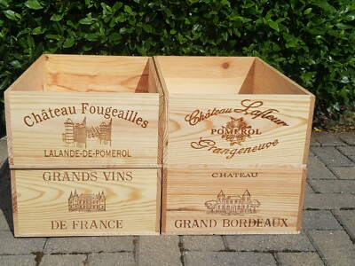 4 x 12 Flaschengröße - Holz Weinkiste Kiste für Vintage Shabby Chic Zuhause Aufbewahrung