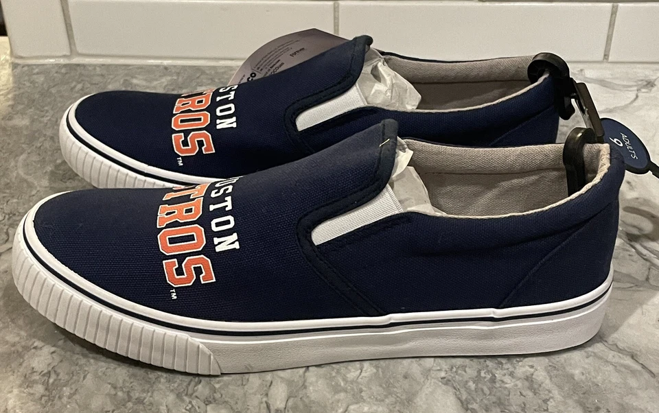 ZAPATOS CLÁSICOS SIN CORDONES HOUSTON ASTROS MLB PARA HOMBRE TALLA 9 PARA MUJER TALLA 10,5 CÓMODOS - NUEVOS - Foto 4 de 4