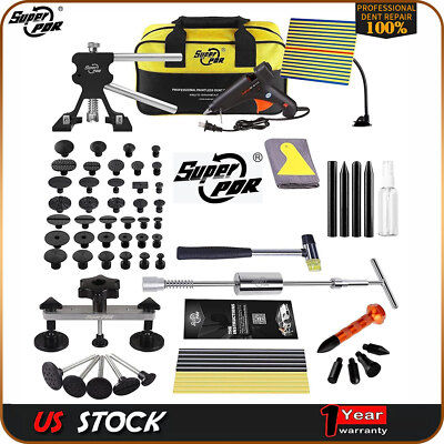 79Pcs PDR Car Body Dent Puller Bridge Lifter Paintless Hail Remover Repair Kit
