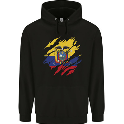 Torn Ecuador Flag Ecuadorian Day Fußball Kinder Kids Hoodie