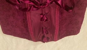 Purple Plum Older Sexy Floral 14/16 Padded Cacique Strapless Bustier Corset