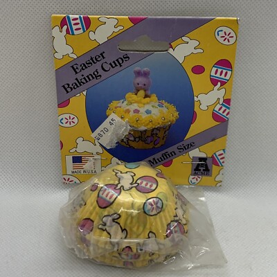 75 Mini Muffin Easter Baking Cups Acme New In Package Cupcake Candy Made In USA