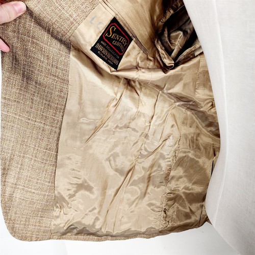 Ropa Centinela Vintage Marrón 2 Botones Hombre Traje Abrigo Chaqueta Deportiva Blazer 37R - Imagen 6 de 8