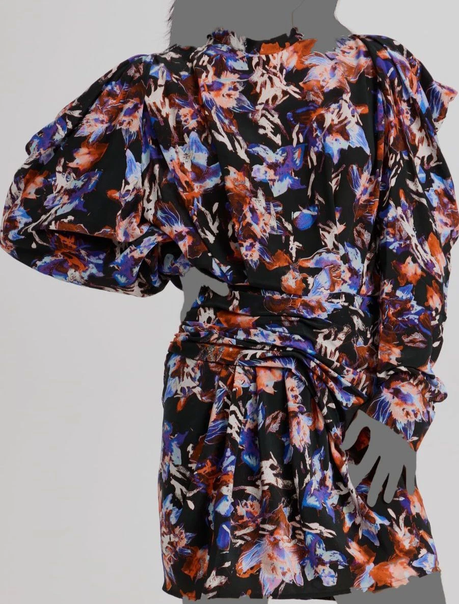 Long sleeve top blouson dress