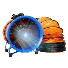 520W Utility Blower, Portable Ventilator Exhaust Fan with 33ft PVC Flexible Duct