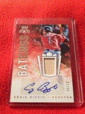 2017 Diamond Kings BK Craig Biggio Auto Game Used Bat! /10 Astros Hofer Rare