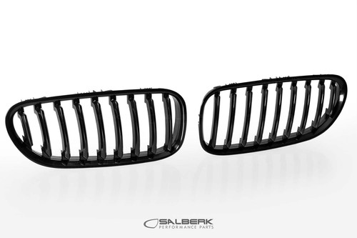 Black Shiny Kidneys Set compatible with BMW Z4 E86 Coupe Front Grille - Picture 2 of 12