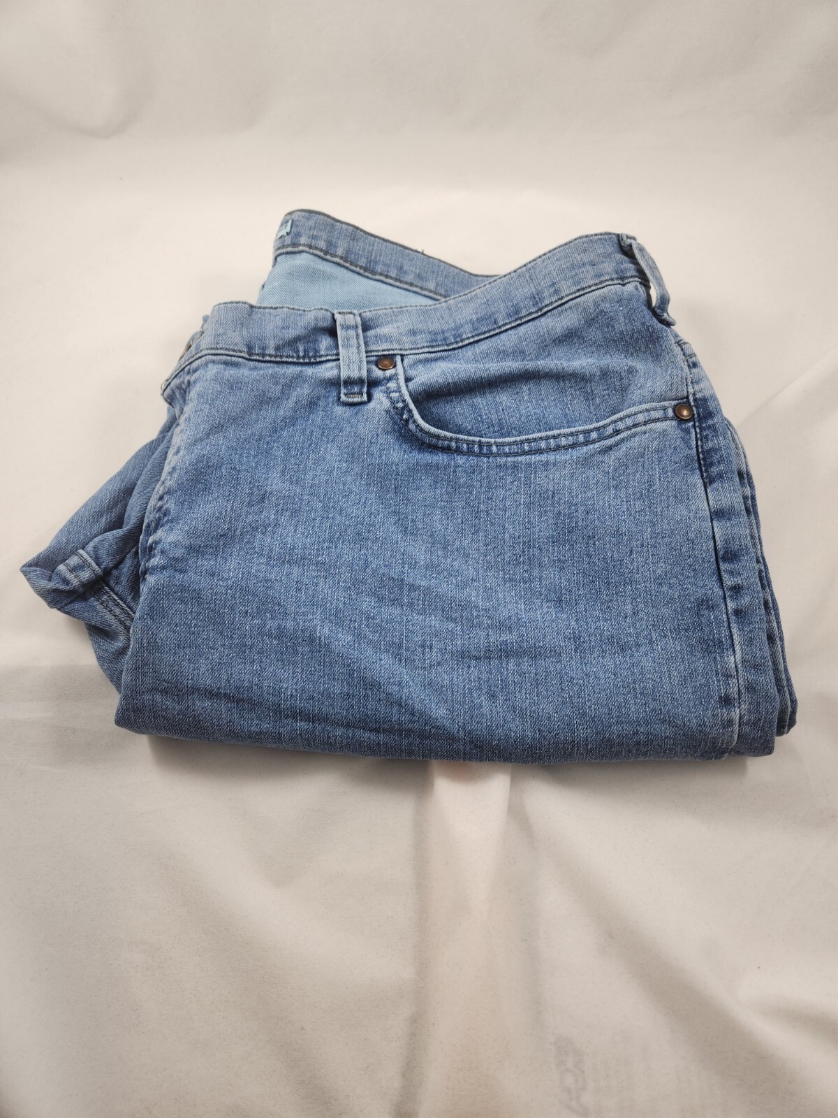 Lee Petite Size 20W Relaxed Straight Leg At The Waist Women&rsquo;s Blue Jeans