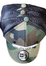 New Era Men's NY Yankees Camo Patch Trucker Adjustable Camo and Black Colors OS