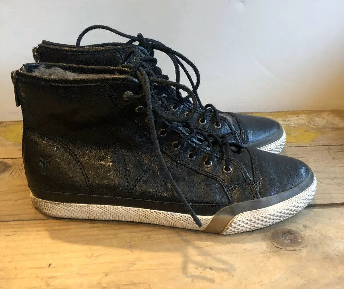 frye shearling sneakers