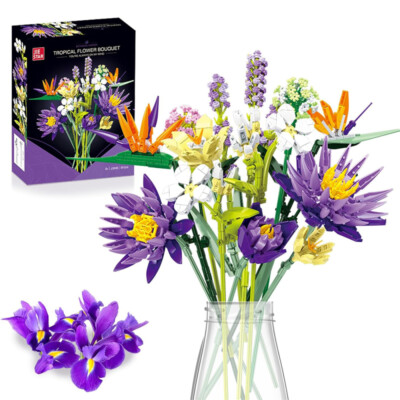 Für LEGO Lotus Blumenstrauß Artificial Plant künstliche Blumen 891 Stück NEU！