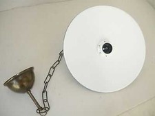 Lampadario sospensione in ottone con piatto in ferro smaltato 30 cm norma CE