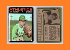 JIM CATFISH HUNTER 1971 Topps - #45 Oakland Athletics