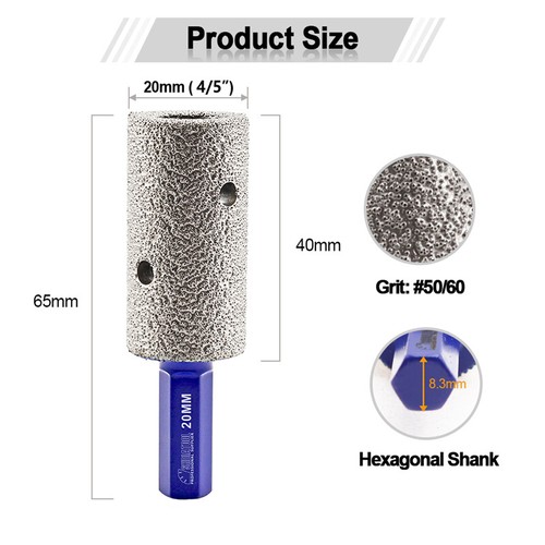 10-25 mm Diamant Fingerfräse vorhandene Löcher in Porzellan Keramik Marmor - Bild 7 von 16