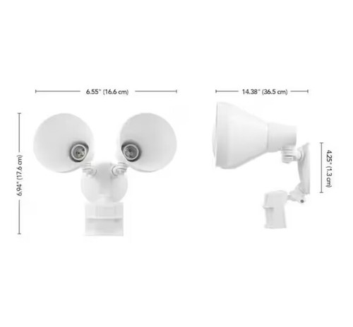 Defiant PAR 180-Degree White Motion Activated Wired 2-Head Security Flood Light - Picture 9 of 10
