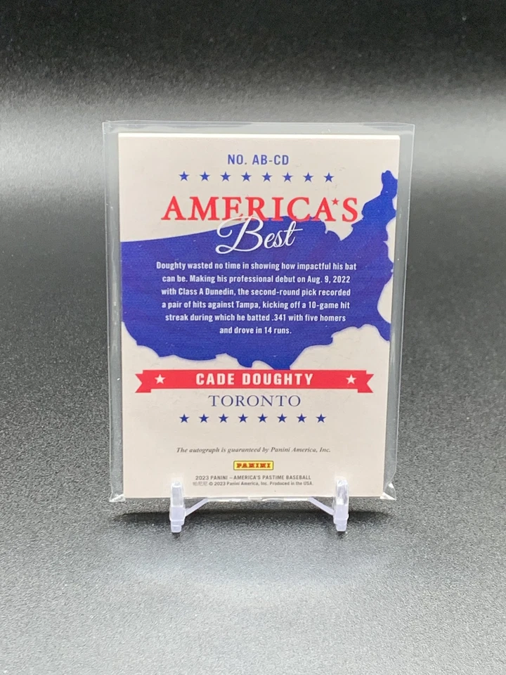 2023 Panini Americas Pastime Cade Doughty Americas Best Auto /75 Blue Jays - Image 2 of 2