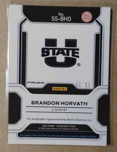 2022-23 Panini Prizm Entwurf Picks Signaturen lila Eis Brandon Horvath 60/99 - Bild 2 von 2