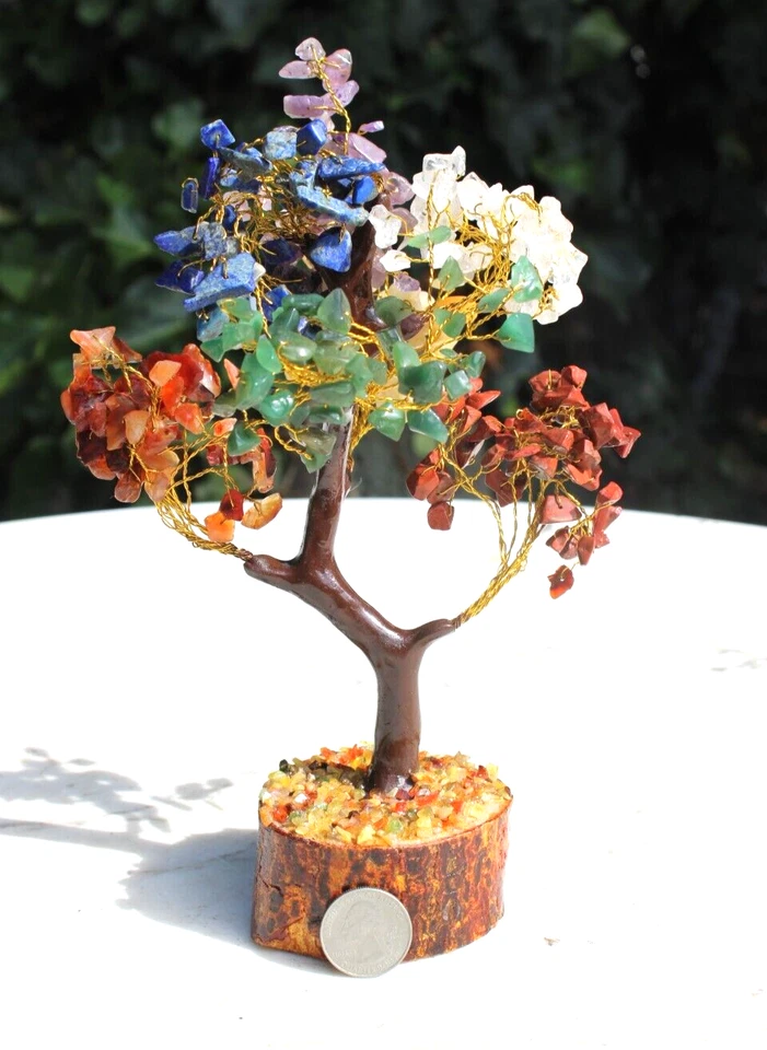 Natural Crystal Stone Seven Chakra Tree Reiki Healing - Image 4 of 4