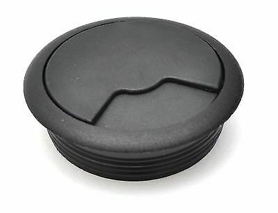 80mm Black Pc Computer Desk Plastic Grommet Table Cable Tidy Wire