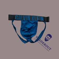 Calvin Klein CK men Poesidon Blue intense power jock jockstraps underwear M L XL