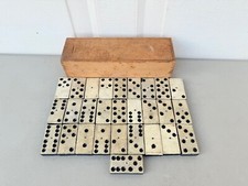 Antique Wood Domino Set Early 1900  s