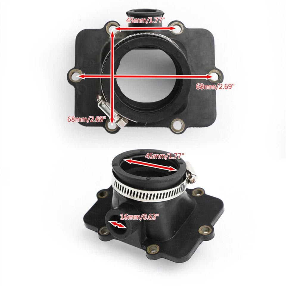 2001-04 Para Ski Doo 500 600 Juego (2) Botas de admisión de carburador Reemplazar 420867880 420867882 Foto 2 de 4