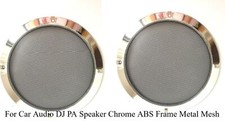 For Car Audio DJ PA Speaker Chrome ABS Frame Metal Mesh 8" Speaker Covers Grill