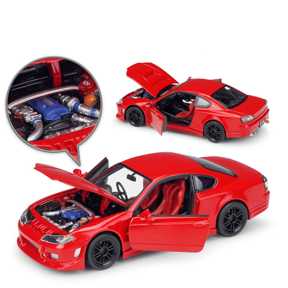 1:24 Scale Diecast Alloy Nissan Silvia S15 Static Model Car Gift for Men