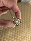 Vintage Silver Filigree Rose/Pearl Necklace And Earrings  — photo 3