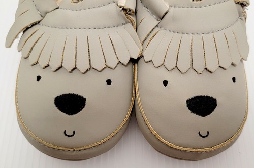 Stepping Stones Taupe Fringed Animal Shoe Infant/Baby Size 4 (9-12 Month) NWT - Picture 4 of 11