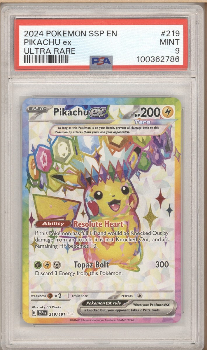 2024 ピカチュウ ex UR PSA 9 PSA 9 Pikachu ex 136/106 UR Super Electric Breaker Pokemon