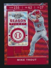 2020 Panini CONTENDERS OPTIC (Ruby Wave) -#9 MIKE TROUT (Angels) -Ser#017/199