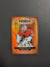 2022-23 Upper Deck Stature Dylan Wells Orange Parallel Rookies Card /45