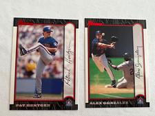 (2) 1999 BOWMAN PAT HENTGEN # 44 & ALEX GONZALEZ # 63 BASEBALL CARDS (BLUE JAYS)