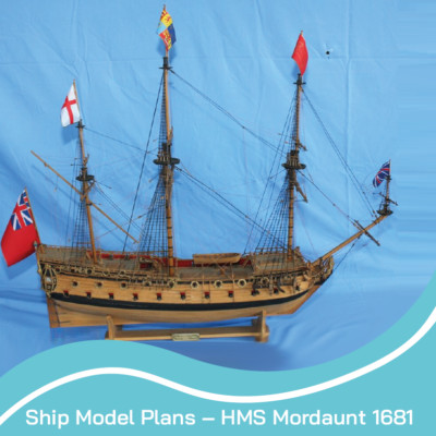 HMS Mordaunt 1681 Wooden Ship Model Draft Plans | 12 Tif Files| DIGITAL PLANS
