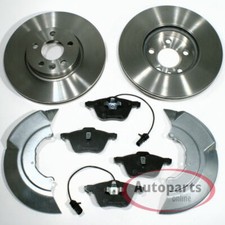 Bremsscheiben 313 mm mit 2 Spritzbleche und Bremsbeläge vorne für VW Sharan