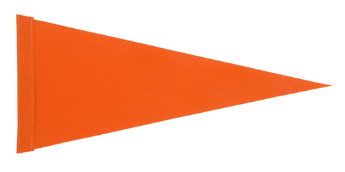 NEW Orange Pennant Flag with 24" Wooden Stick Pole - Picture 1 of 4