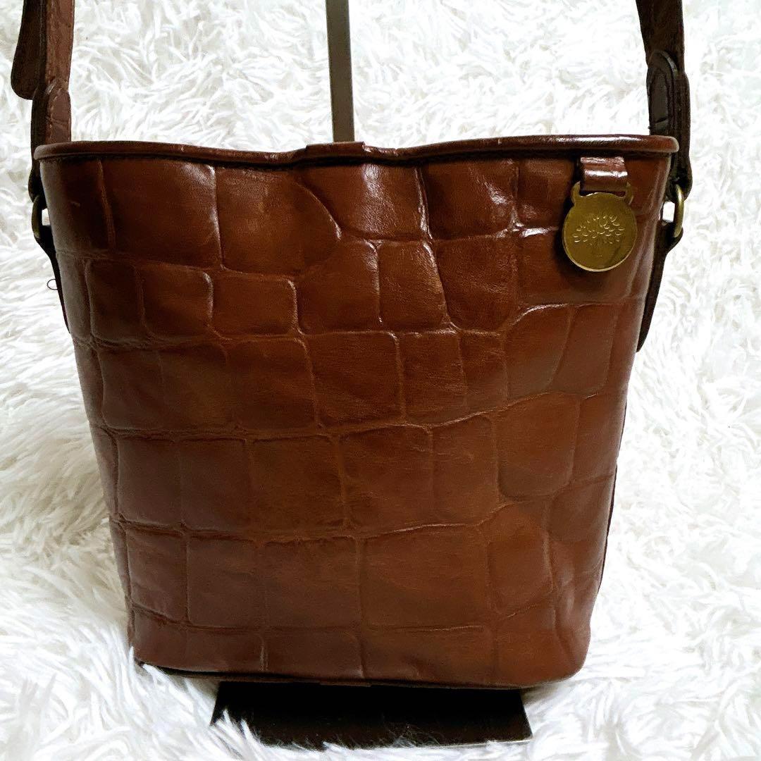 トートバッグ MULBERRY Leather shoulder bag Mulberry Leather Shoulder Bag Auth Brown Medium Women Italy