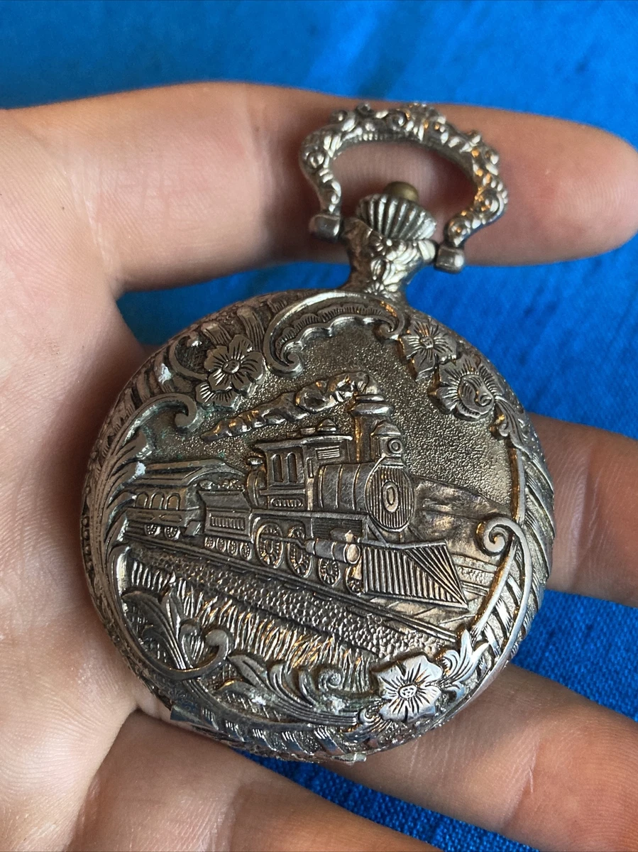 Vintage train cheap pocket watch