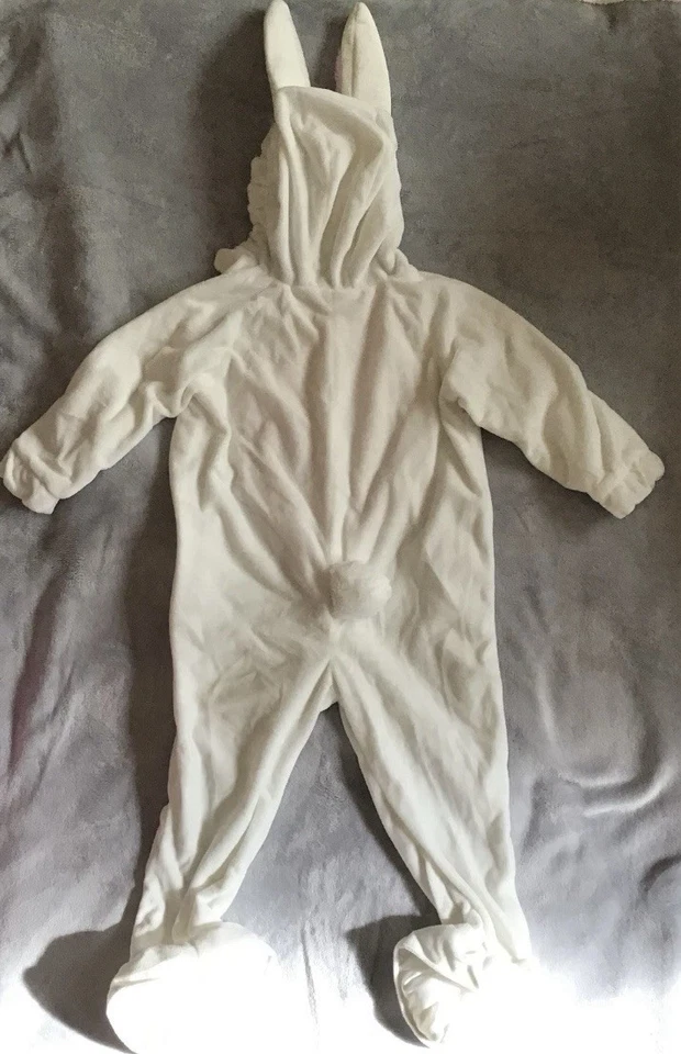 FATO COELHO MANGA LONGA 1 Peça Rosa/Branco 12-18 Meses - Imagem 4 de 4