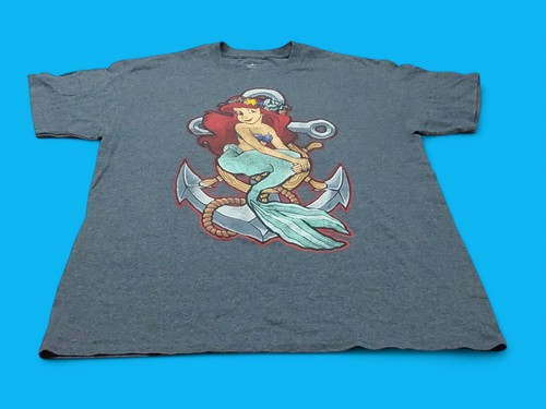 Disney graues Kurzarm T-Shirt Größe L Die kleine Meerjungfrau - Bild 1 von 3