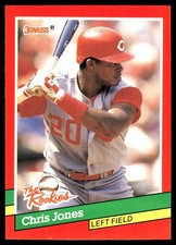 Chris Jones 1991 Donruss The Rookies #50 Reds MLB READ FREE SHIP AutographDen