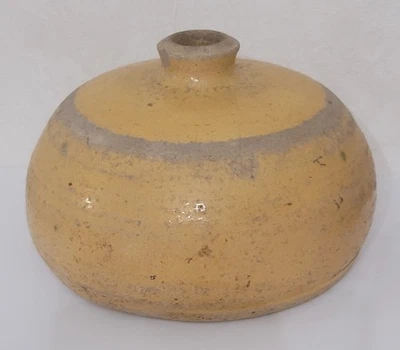 bouillotte chauffe-lit terre cuite vernissée/ poterie chaufferette art populaire - Photo 1/4