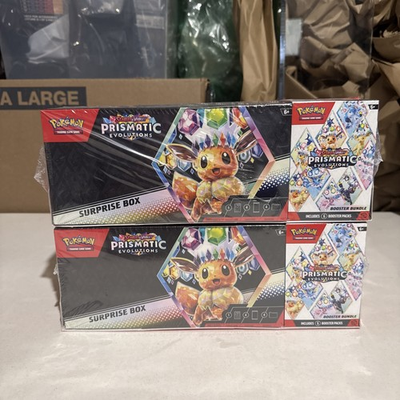 #ad Pokemon Prismatic Evolutions Surprise Box Booster Bundle Sams Club 2 $249.99