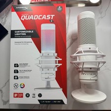 HyperX QuadCast S White RGB USB Condenser Microphone PC PS5 QDC001 Original Box