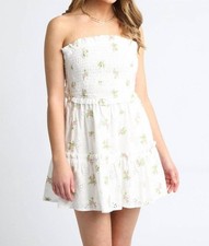 Olivaceous Kendra Strapless Floral Dress Size M