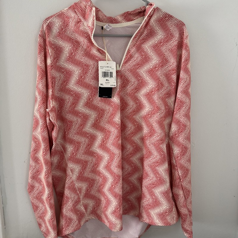 NWT-Adidas Women’s Ultimate Golf Long Sleeve - XL - Red &White Print Pattern