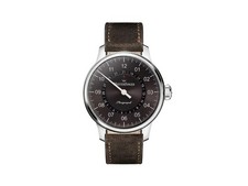 Image of Meistersinger Perigraph Automatic Watch, 43mm, Leather strap, AM1007-SV02