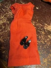 Vintage Barbie Red Dress YKK Zipper Tagged Mattel Black Heels Lot