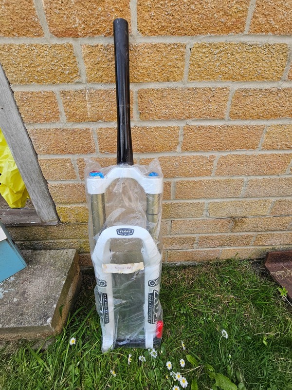 white Fox Shox suspension fork, brand new